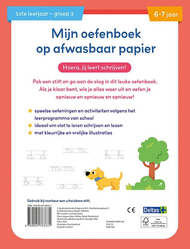 Achterkant van Ik leer al schrijven 6-7 jaar