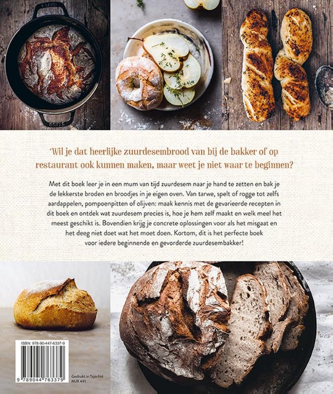 Achterkant van Lekker en gezond brood bakken met zuurdesem