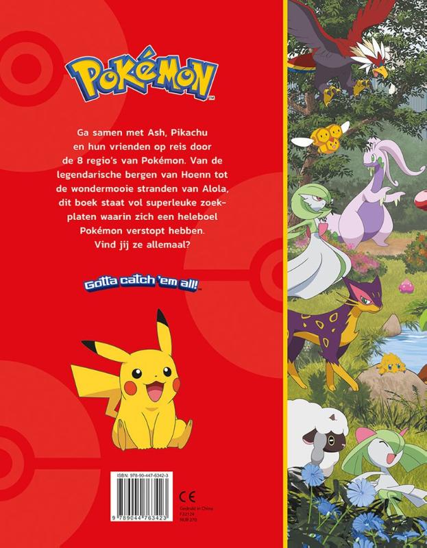 Achterkant van Pokémon kijk- en zoekboek