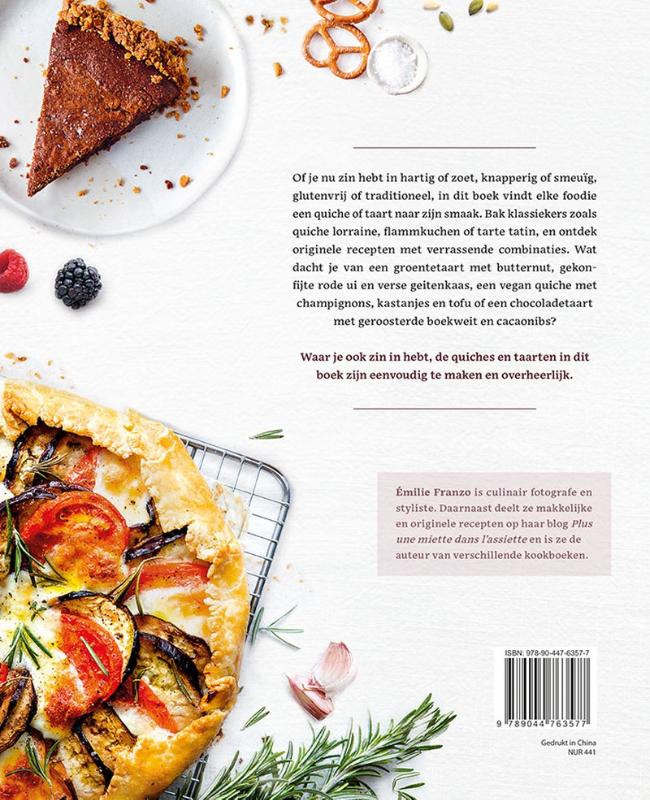 Achterkant van Heerlijke quiches en taarten bakken