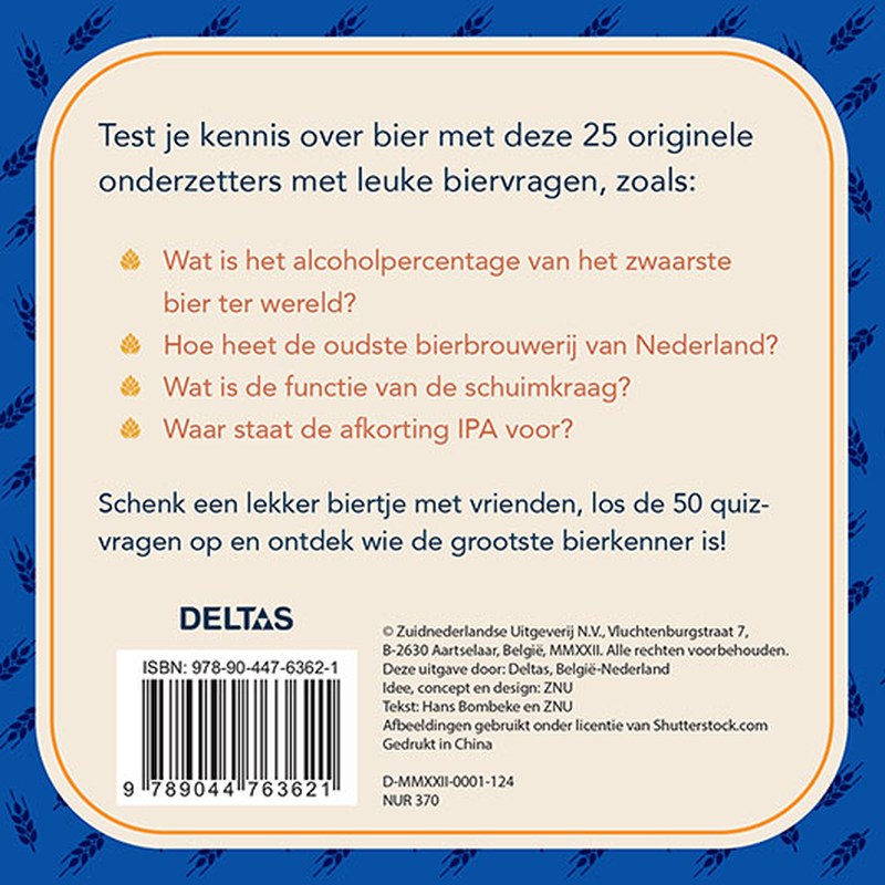 Achterkant van Test je bierkennis