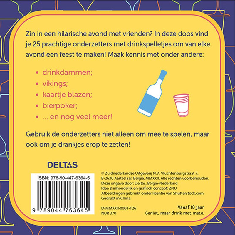 Achterkant van De beste drinkspelletjes