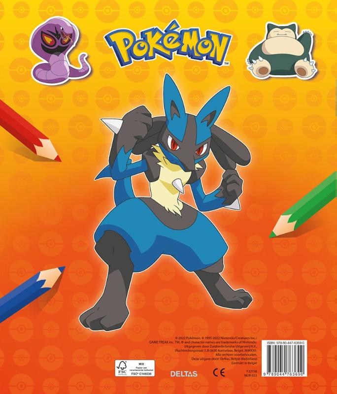 Achterkant van Pokémon Sticker Parade