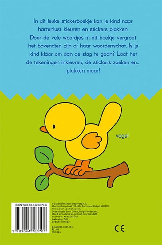 Achterkant van Stickerpret - Eerste woordjes (3-5 j.)