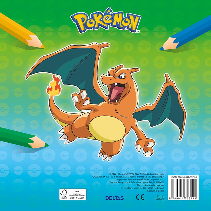 Achterkant van Pokémon Color Fun