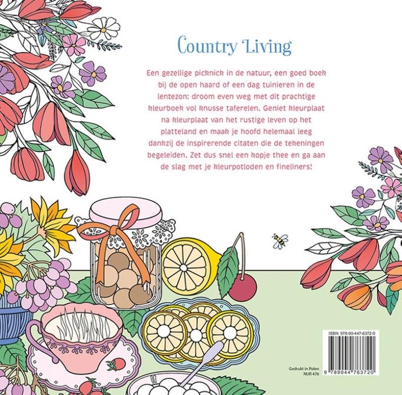 Achterkant van Country Living - Kleuren voor volwassenen