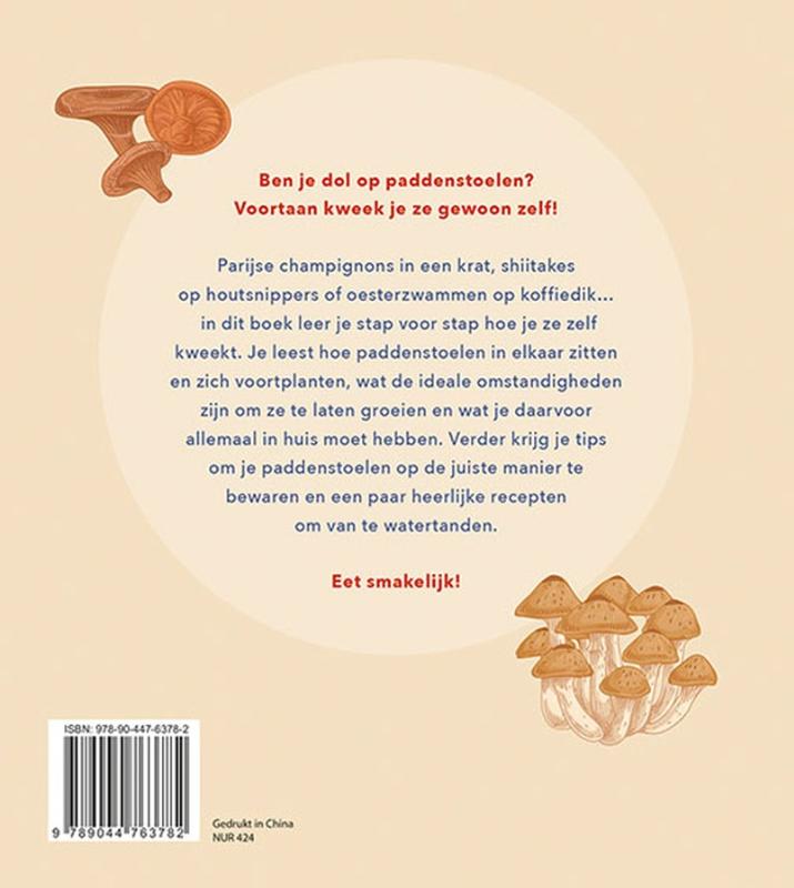 Achterkant van Zelf paddenstoelen kweken
