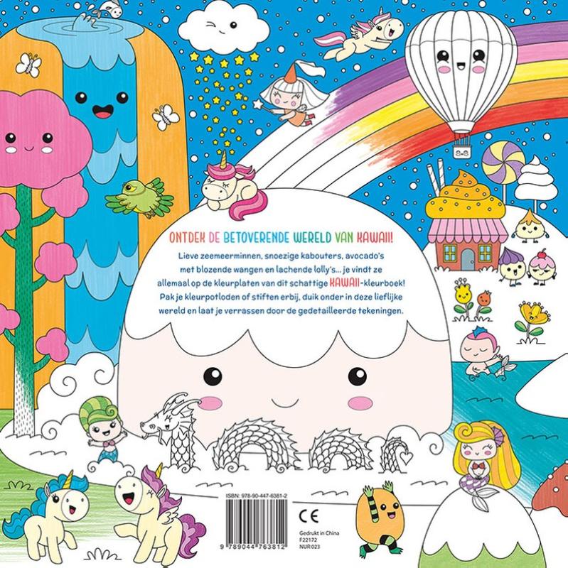 Achterkant van Mijn geweldige kawaii kleurboek