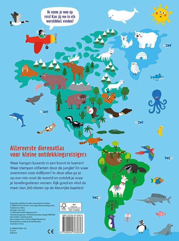 Achterkant van Mijn allereerste dierenatlas