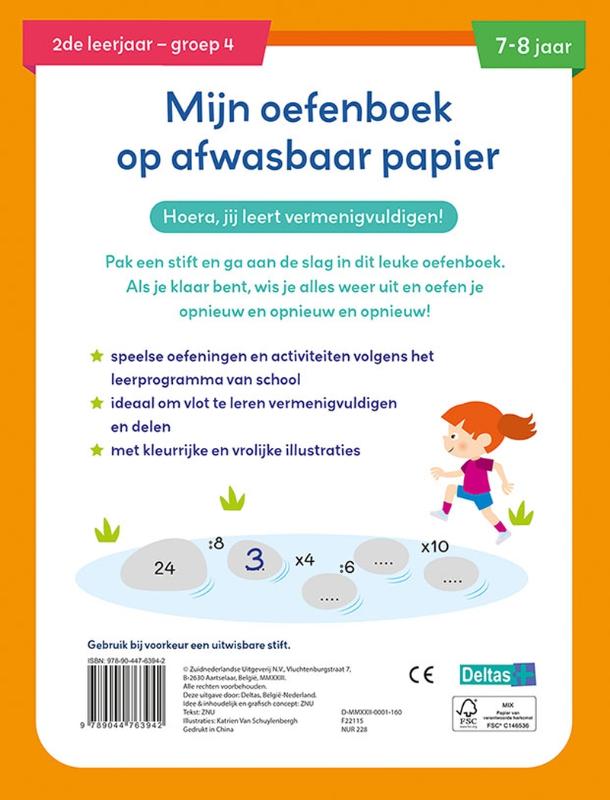 Achterkant van De tafels van vermenigvuldiging 7-8 jaar