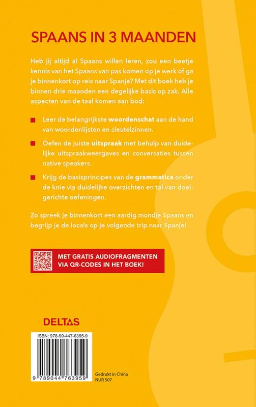 Achterkant van Spaans in 3 maanden