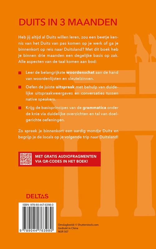 Achterkant van Duits in 3 maanden