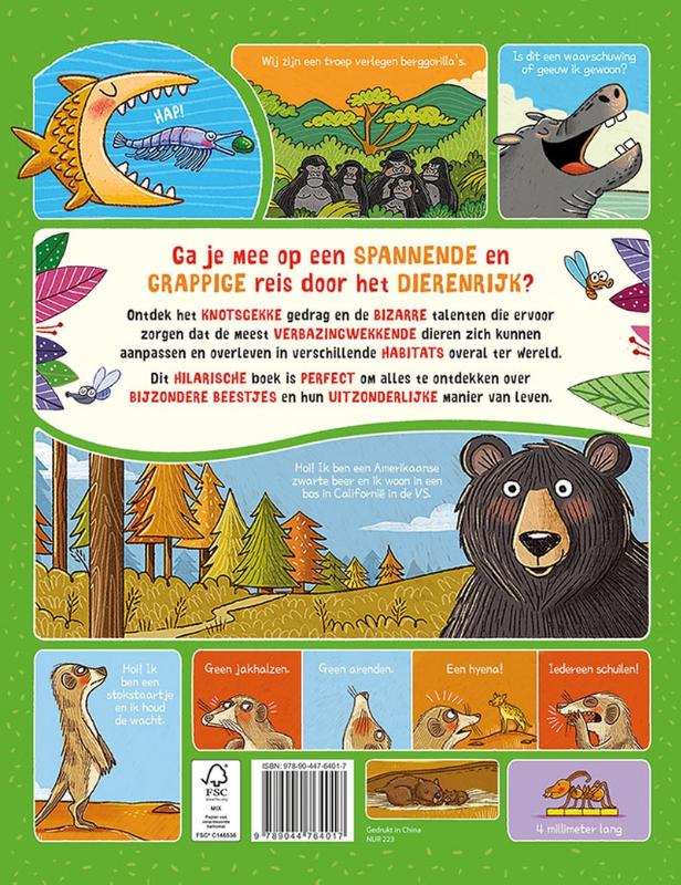 Achterkant van De waanzinnige wereld van de dieren
