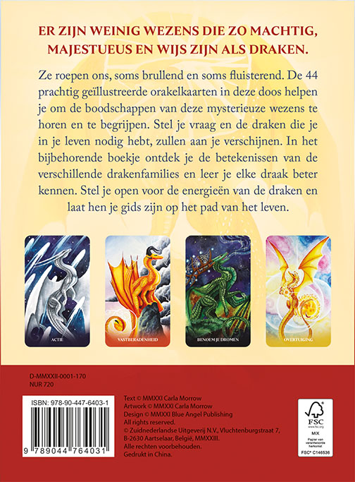 Achterkant van Het orakel van de draken - Boek en kaartenset