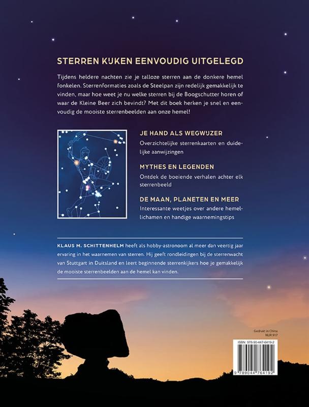 Achterkant van Sterren kijken eenvoudig uitgelegd