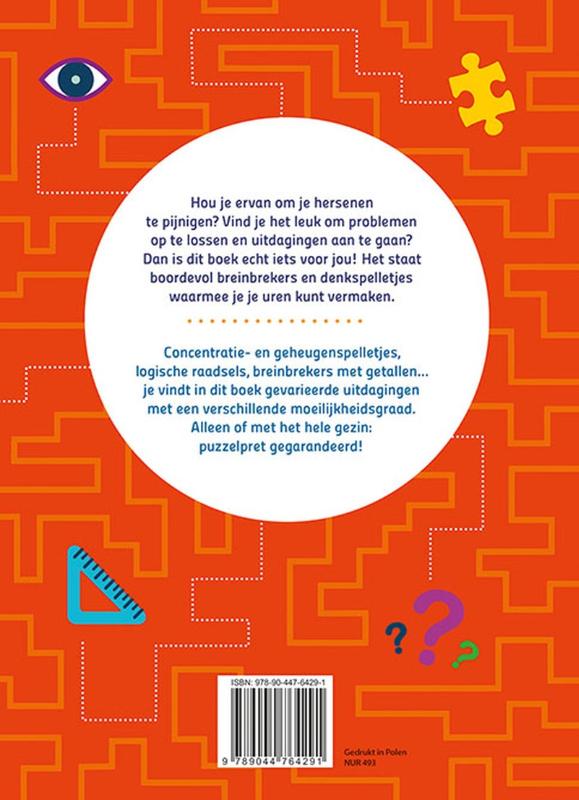Achterkant van Het grote breinbrekers en denkspelletjes boek