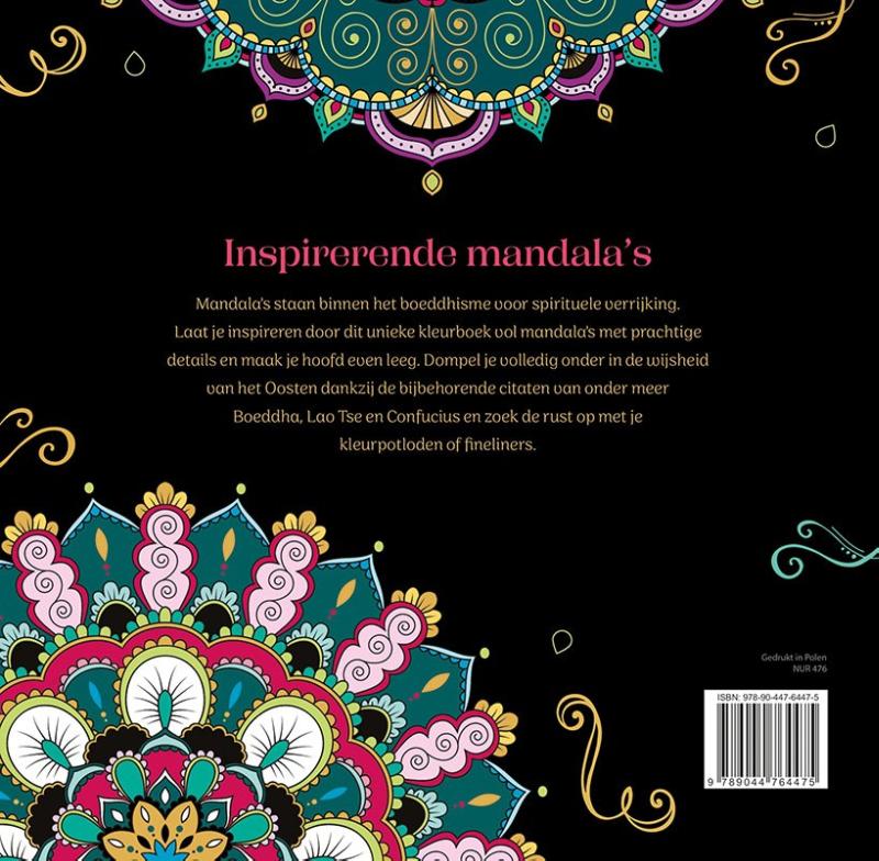 Achterkant van Mandala - Kleuren voor volwassenen