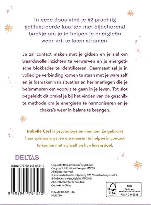Achterkant van Energetische healing - Boek en orakelkaarten