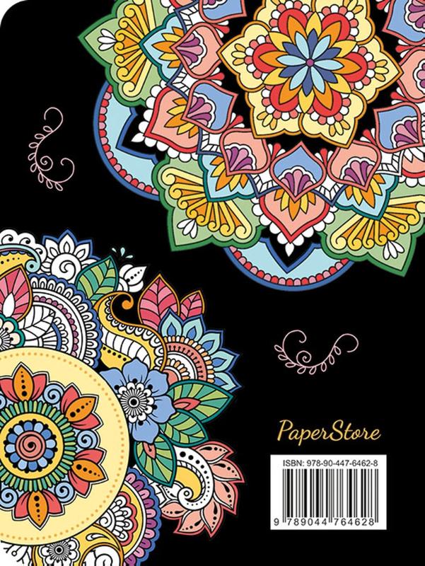 Achterkant van Mandala kleurboek