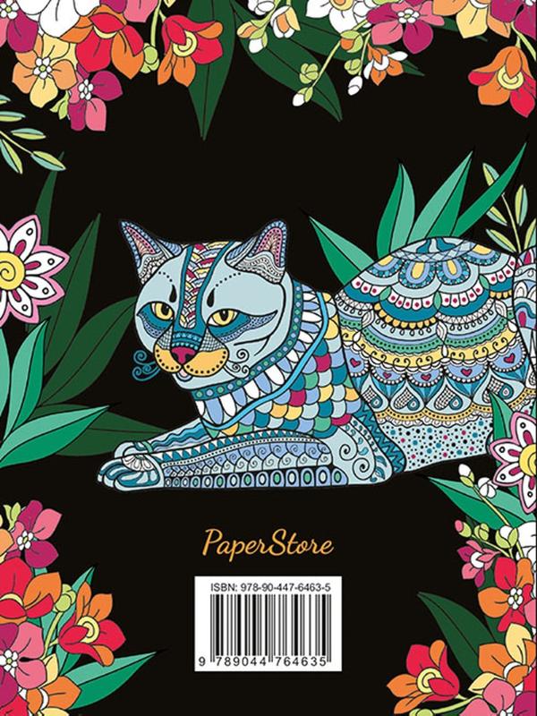 Achterkant van Happy Cats kleurboek