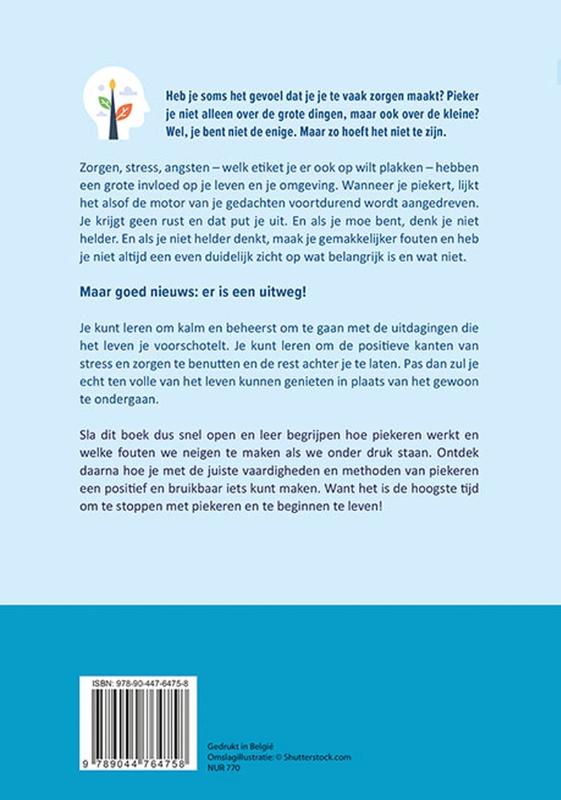 Achterkant van Ophouden met piekeren