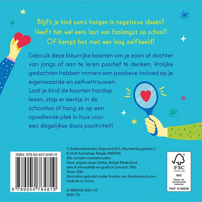 Achterkant van Ik geloof in mezelf ! - Affirmatiekaarten voor kinderen