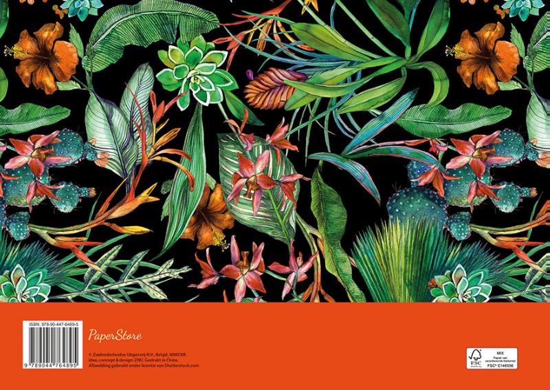 Achterkant van Weekplanner - Tropical Black