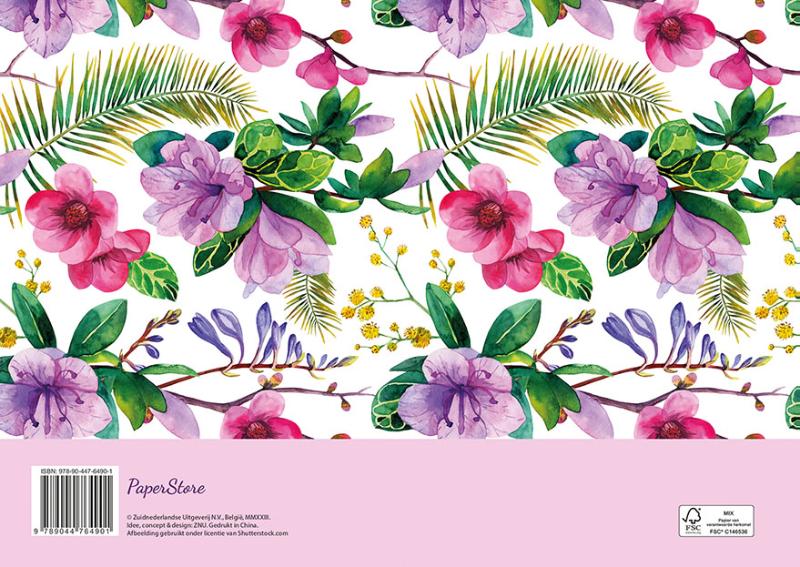 Achterkant van Weekplanner - Floral White