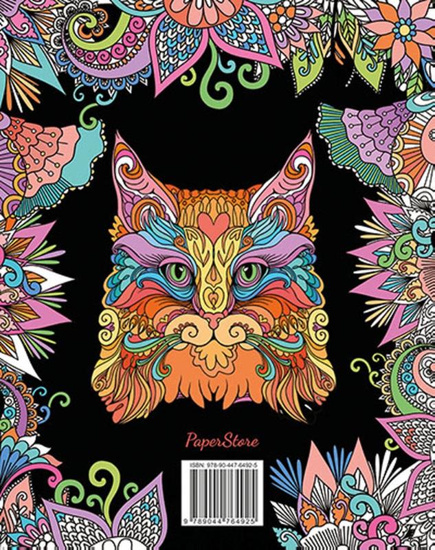 Achterkant van Cozy cats kleurboek