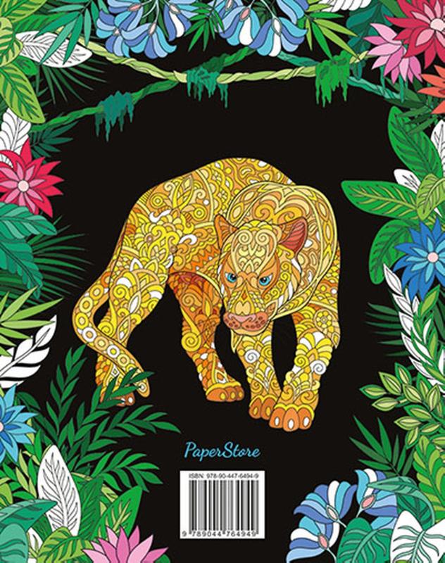 Achterkant van Amazing animals kleurboek