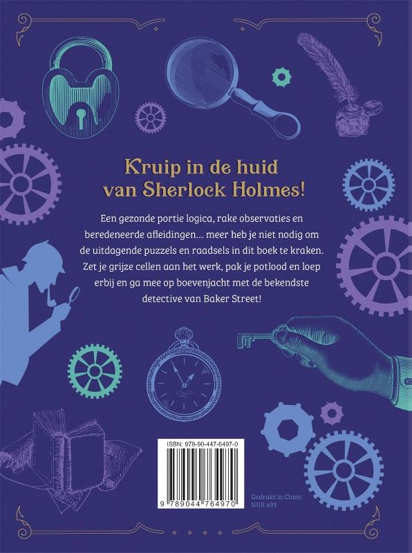 Achterkant van Uitdagende breinbrekers & raadsels van Sherlock Holmes