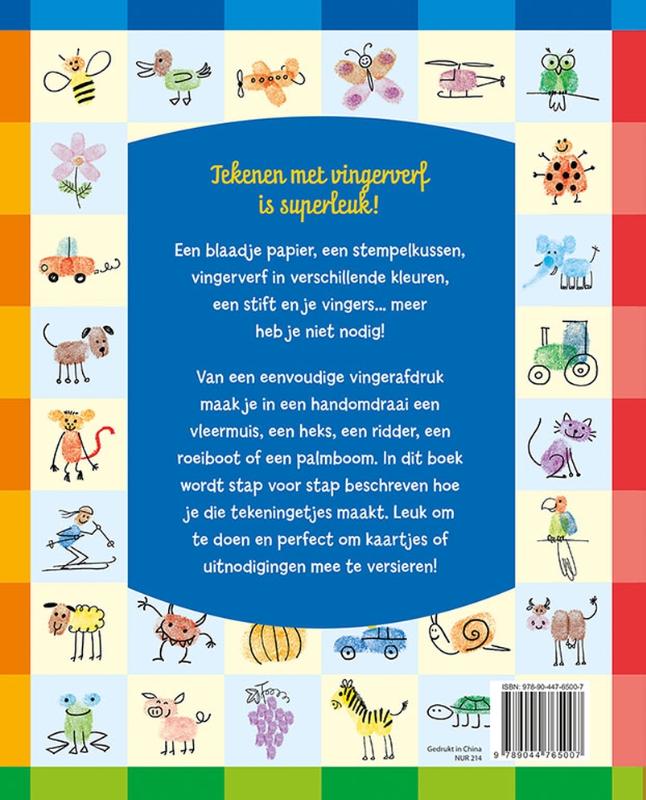 Achterkant van Ik kan 101 dingen tekenen met vingerverf