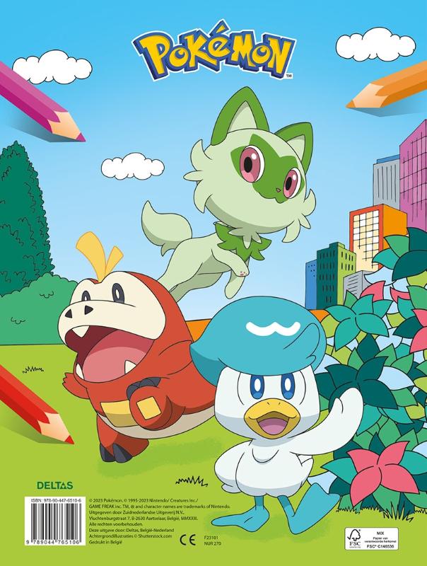 Achterkant van Pokémon Super Color Parade