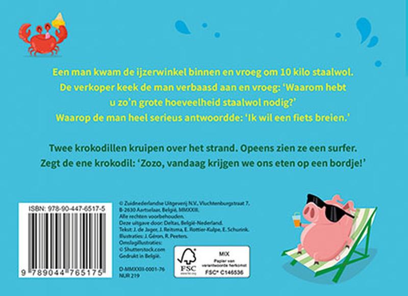 Achterkant van Het megaleuke moppenboek voor kinderen
