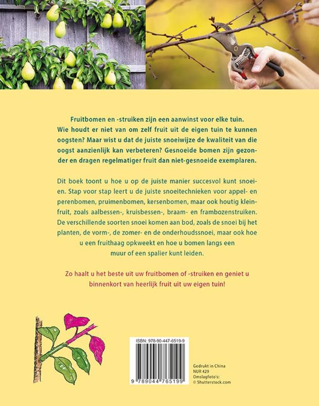 Achterkant van Basishandboek fruitbomen snoeien