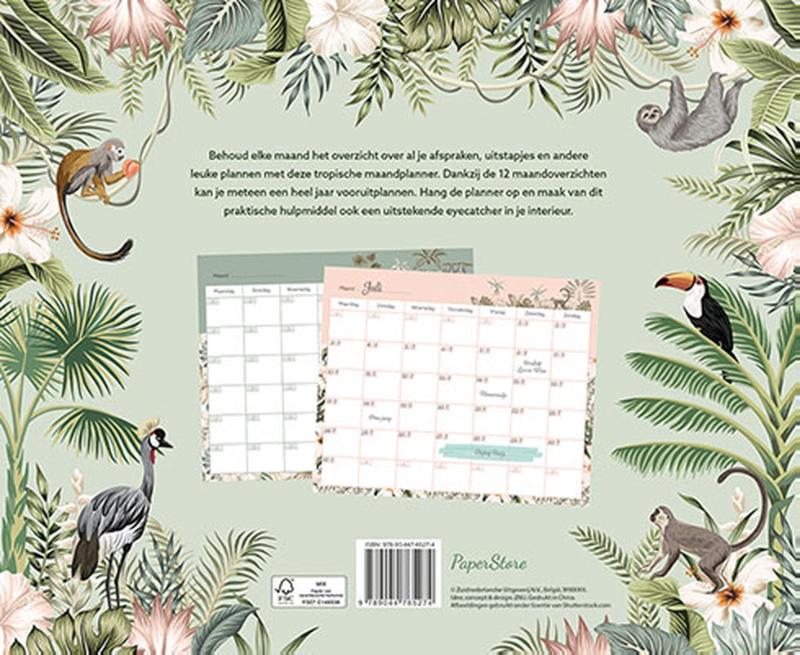 Achterkant van Maandplanner