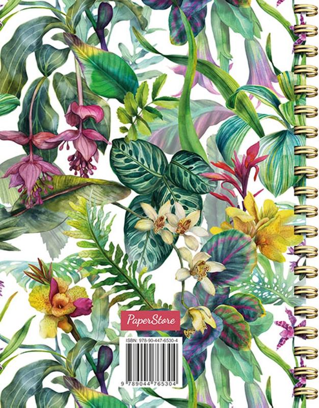 Achterkant van Tropical notebook spiraalboek (lijnen) / Tropical notebook carnet à spirale (ligné)