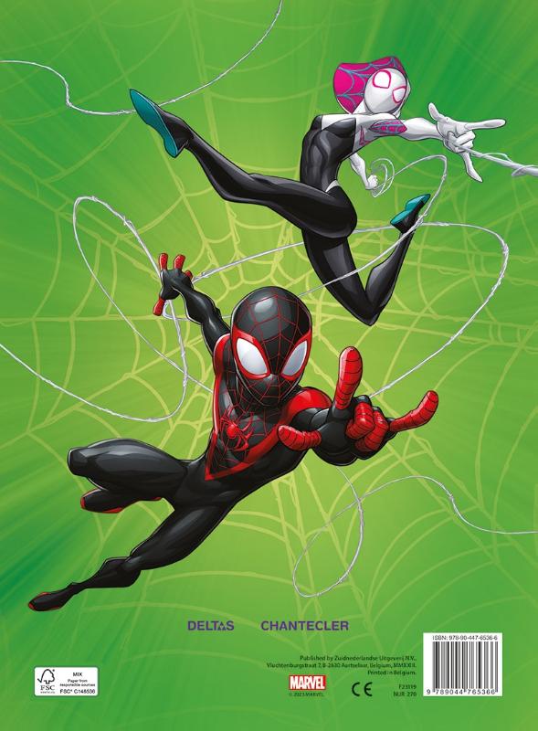 Achterkant van Marvel Spider-Man Color kleurblok / Marvel Spider-Man Color bloc de coloriage