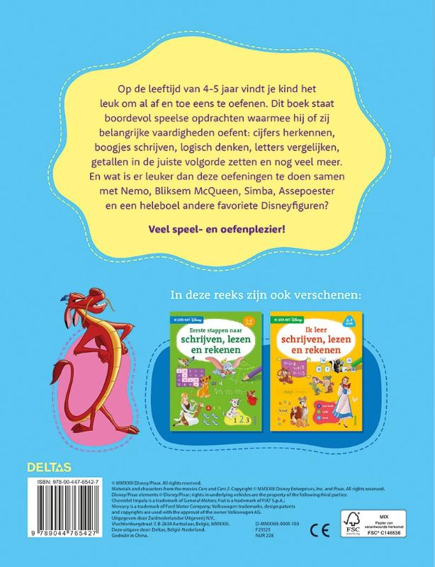Achterkant van 4-5 jaar