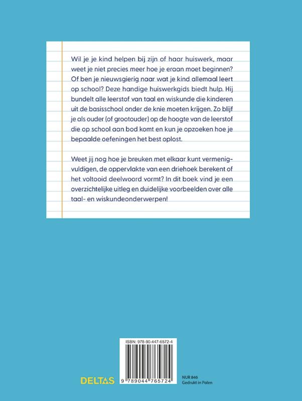 Achterkant van Helpen bij huiswerk