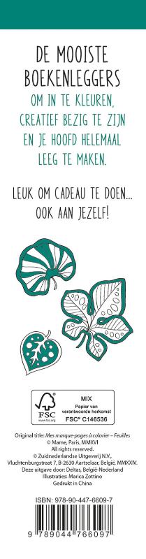 Achterkant van De mooiste kleurboekenleggers om in te kleuren - Natuur