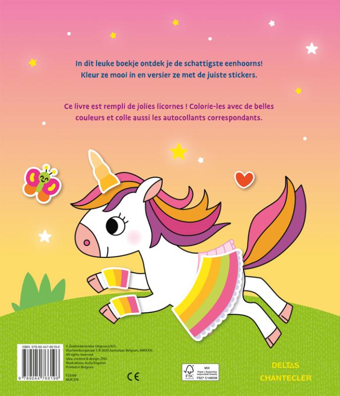 Achterkant van Unicorn Sticker Parade
