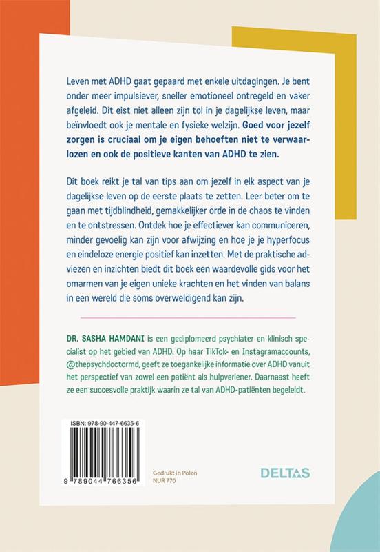 Achterkant van Self-care bij ADHD