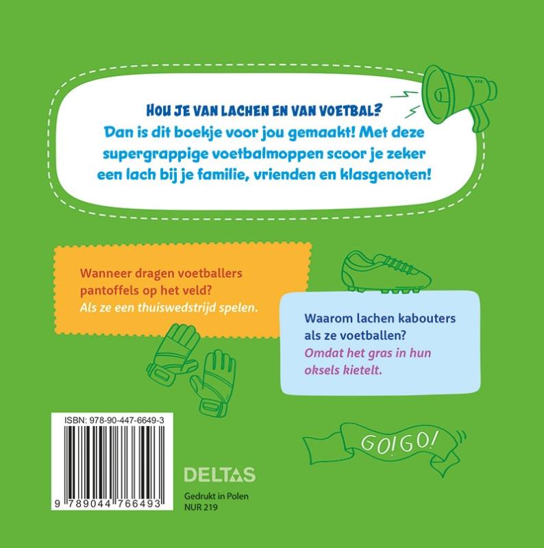 Achterkant van 101 hilarische voetbalmoppen voor kinderen