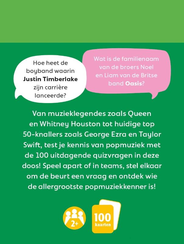 Achterkant van Let's Quiz! - Popmuziek