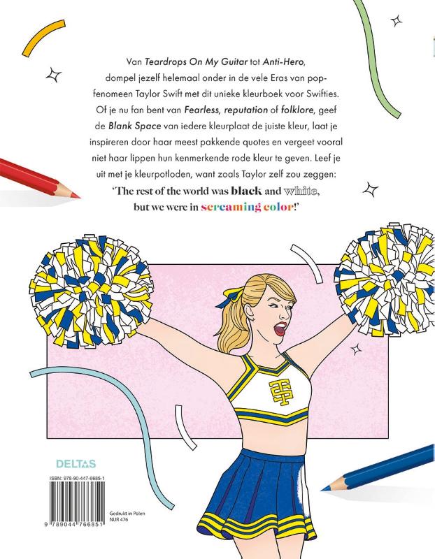 Achterkant van Taylor Swift - Kleurboek voor echte fans