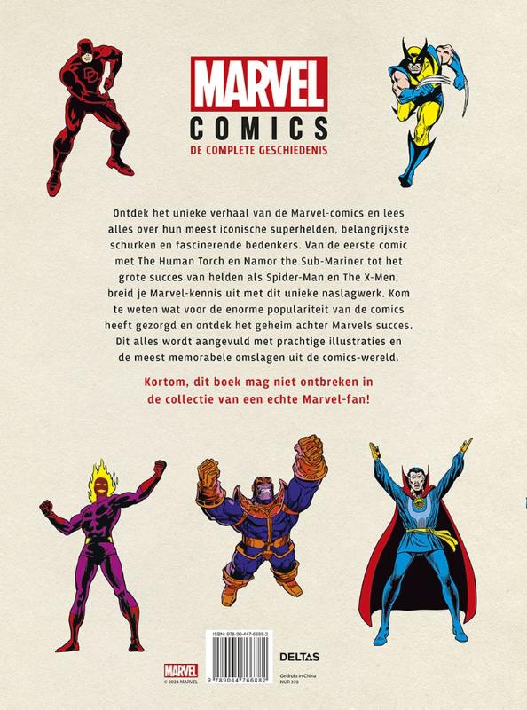 Achterkant van Marvel comics