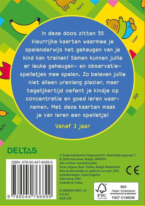 Achterkant van Speel- en leerkaarten - Mijn eerste memo-spel