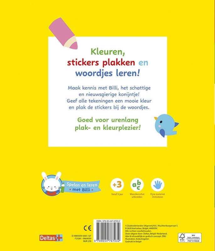 Achterkant van Mijn allereerste stickerboek met woordjes