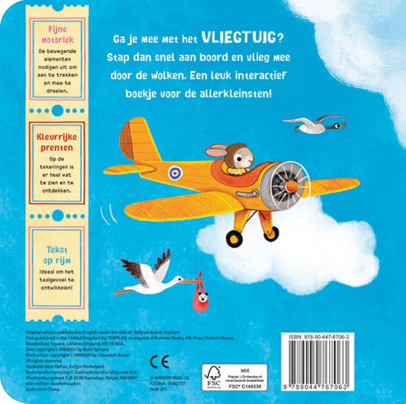 Achterkant van Ga je mee? Met het vliegtuig